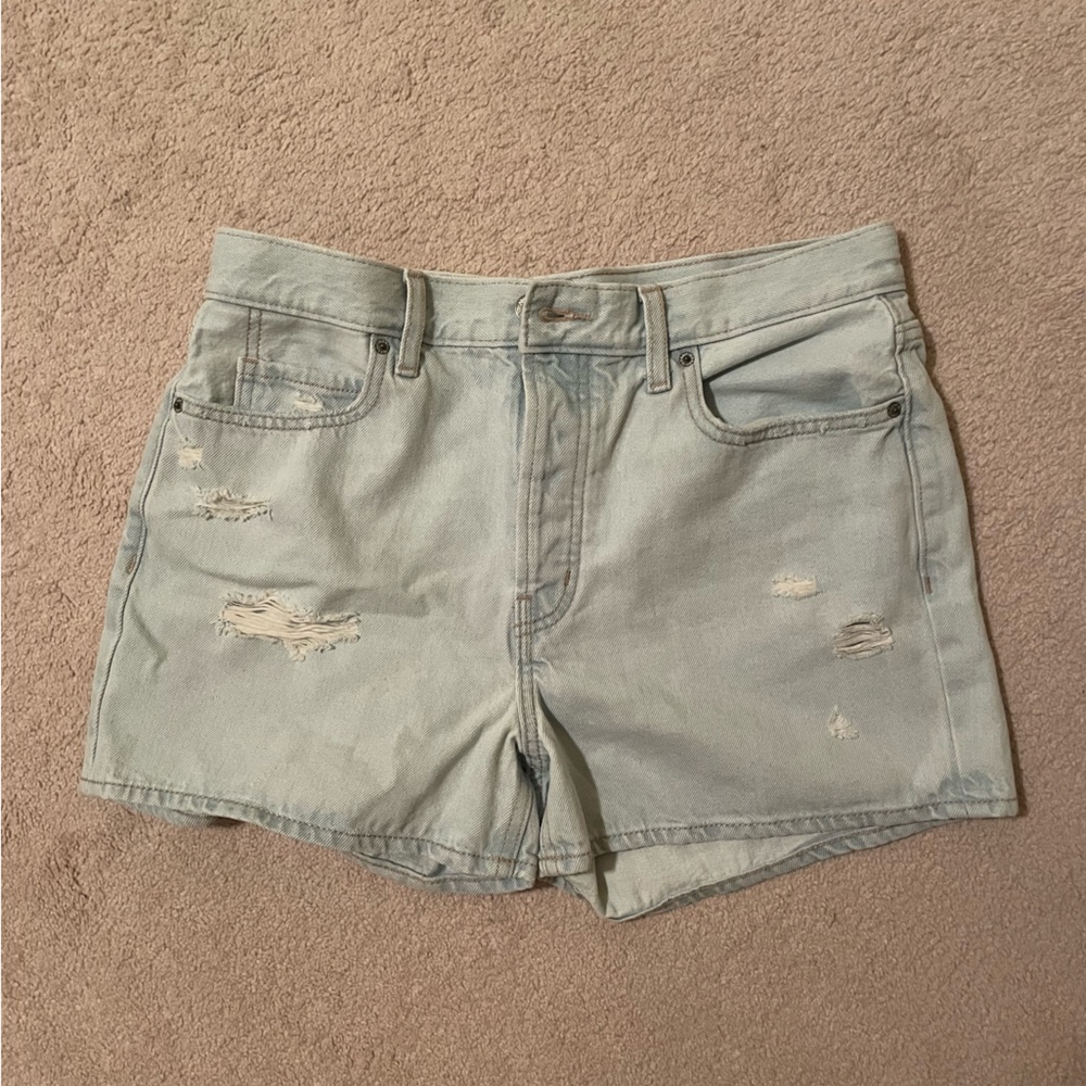 Slouchy Straight Jean Shorts